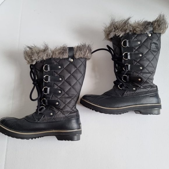 Sorel Tofino Black Winter Boots Size 8 - Picture 6 of 12